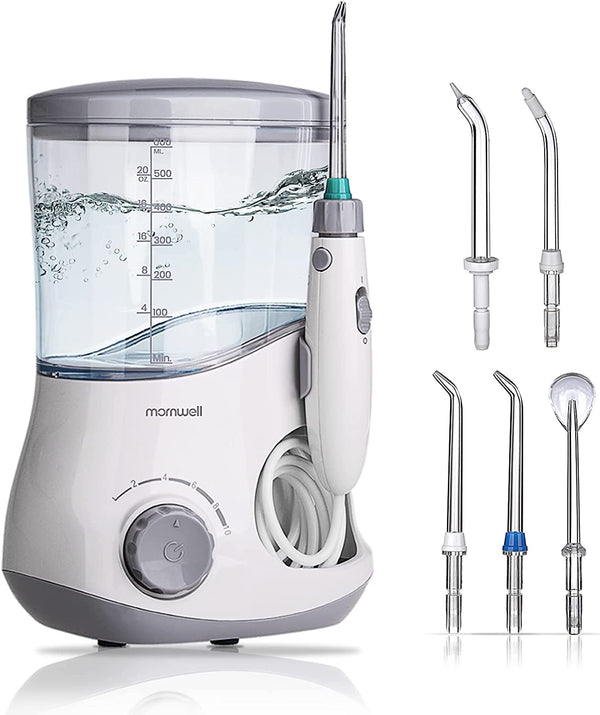 Waterpik 600 ml - Irrigador Dental 6 tips multifuncional y 10 niveles de presion