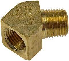 Codo de 45 grados 1/4 NPT Conector Hembra - Macho